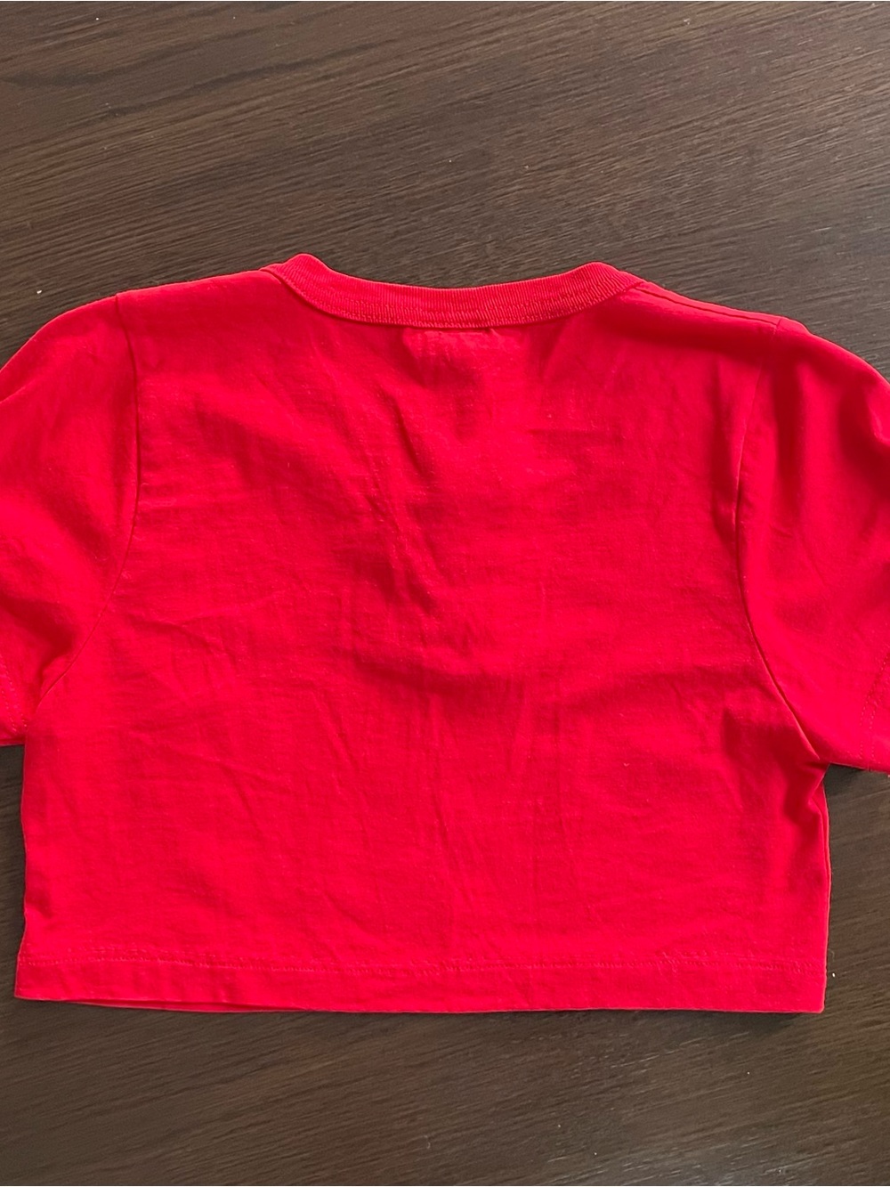 VTG Bud King Of Beers Crop Top Women XL Red Cotton Blend Henley Don Alleson Y2K - Picture 5 of 7